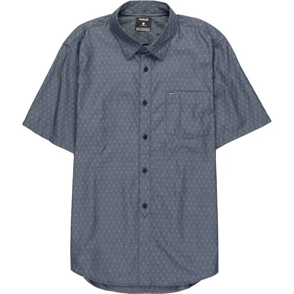 Hurley Men's Lenny Button Front Shirt - Navy Armory - Picture 1 of 2